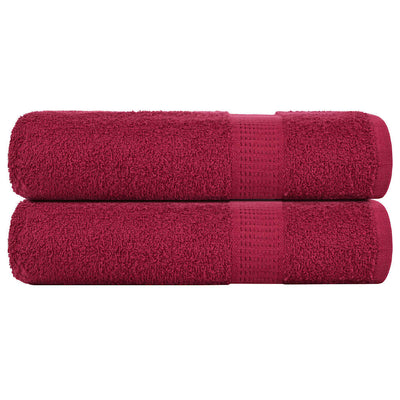 Vidaxl badhanddoeken frogn 2 st 100x150 cm 360 g m² bordeaux