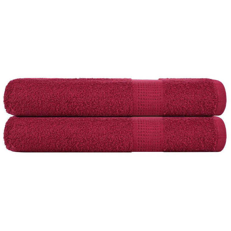 Vidaxl saunahanddoeken frogn 2 st 80x200 cm 360 g m² bordeaux