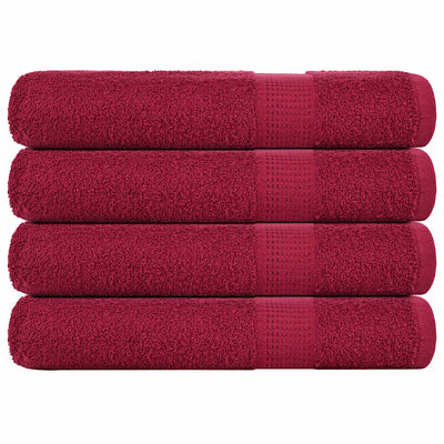 Vidaxl saunahanddoeken frogn 4 st 80x200 cm 360 g m² bordeaux