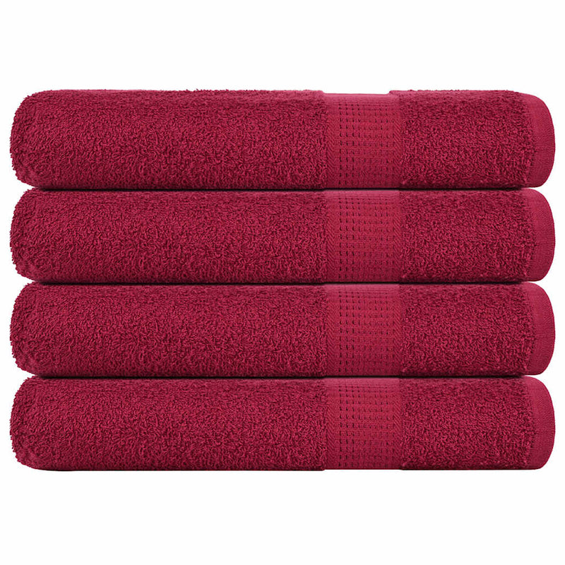 Vidaxl saunahanddoeken frogn 4 st 80x200 cm 360 g m² bordeaux
