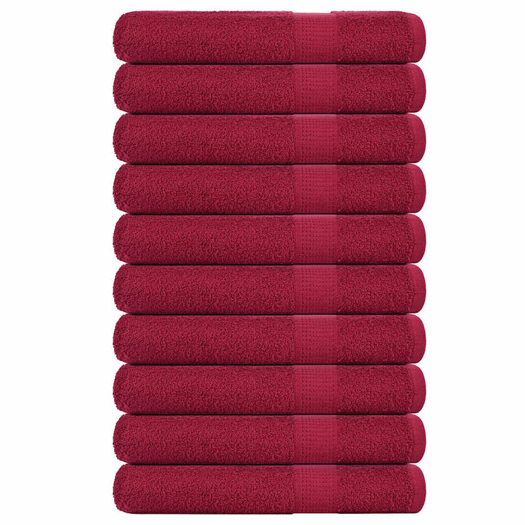 Vidaxl saunahanddoeken frogn 10 st 80x200 cm 360 g m² bordeaux