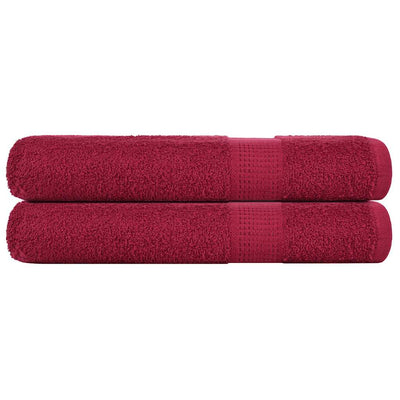 Vidaxl handdoeken frogn 2 st 100x200 cm 360 g m² bordeaux