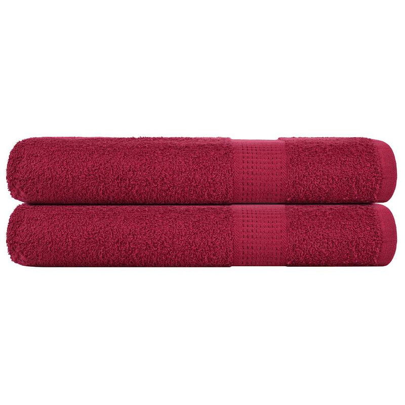 Vidaxl handdoeken frogn 2 st 100x200 cm 360 g m² bordeaux