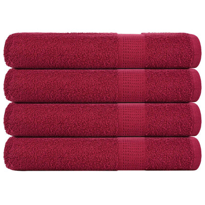 Vidaxl handdoeken frogn 4 st 100x200 cm 360 g m² bordeaux
