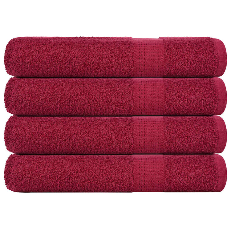Vidaxl handdoeken frogn 4 st 100x200 cm 360 g m² bordeaux
