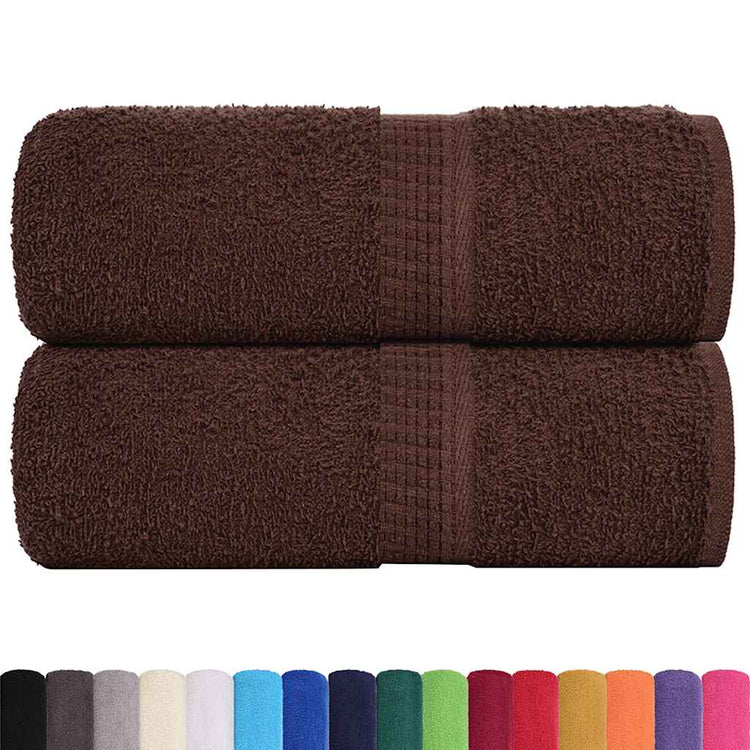 Vidaxl washandjes frogn 2 st 30x30 cm 360 g m² bruin