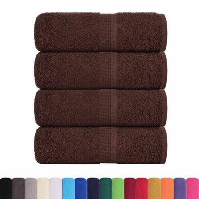 Vidaxl washandjes frogn 4 st 30x30 cm 360 g m² bruin