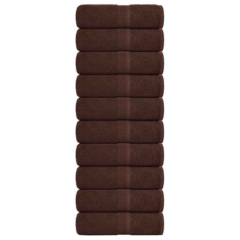 Vidaxl gastendoekjes frogn 10 st 30x50 cm 360 g m² bruin