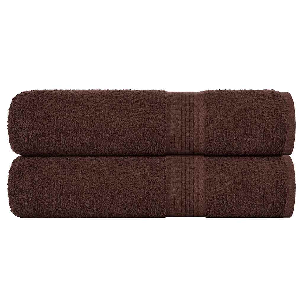 Vidaxl handdoeken frogn 2 st 50x100 cm 360 g m² bruin