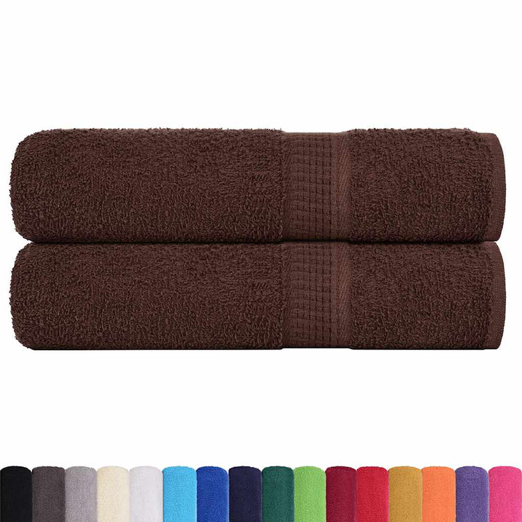 Vidaxl handdoeken frogn 2 st 50x100 cm 360 g m² bruin
