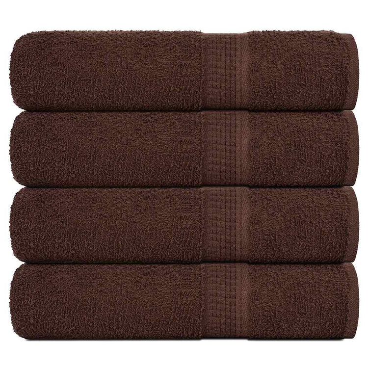 Vidaxl handdoeken frogn 4 st 50x100 cm 360 g m² bruin