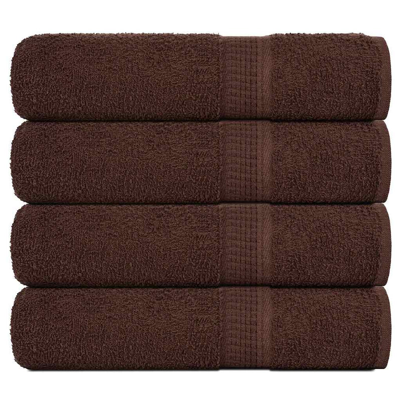 Vidaxl handdoeken frogn 4 st 50x100 cm 360 g m² bruin