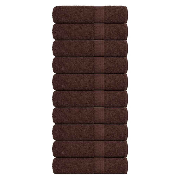 Vidaxl handdoeken frogn 10 st 50x100 cm 360 g m² bruin