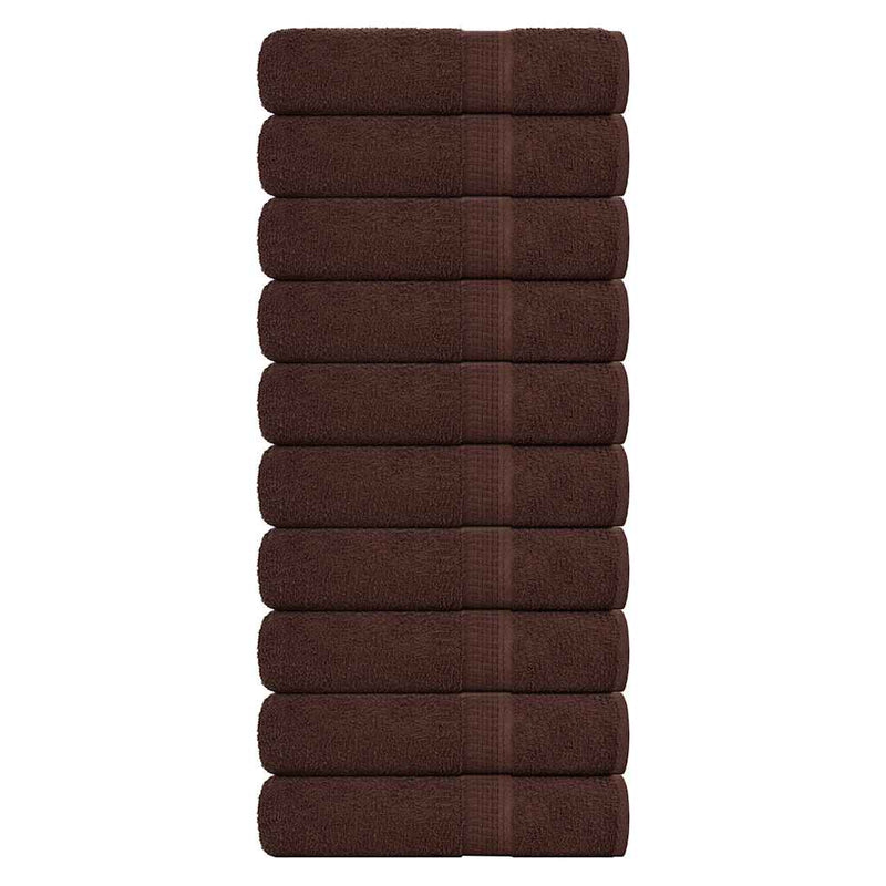 Vidaxl handdoeken frogn 10 st 50x100 cm 360 g m² bruin