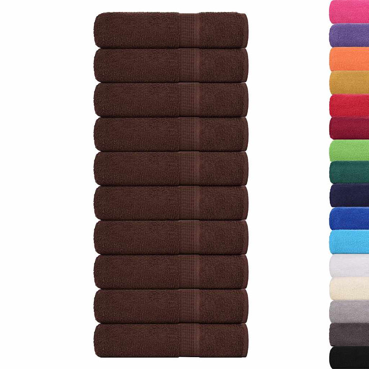 Vidaxl handdoeken frogn 10 st 50x100 cm 360 g m² bruin