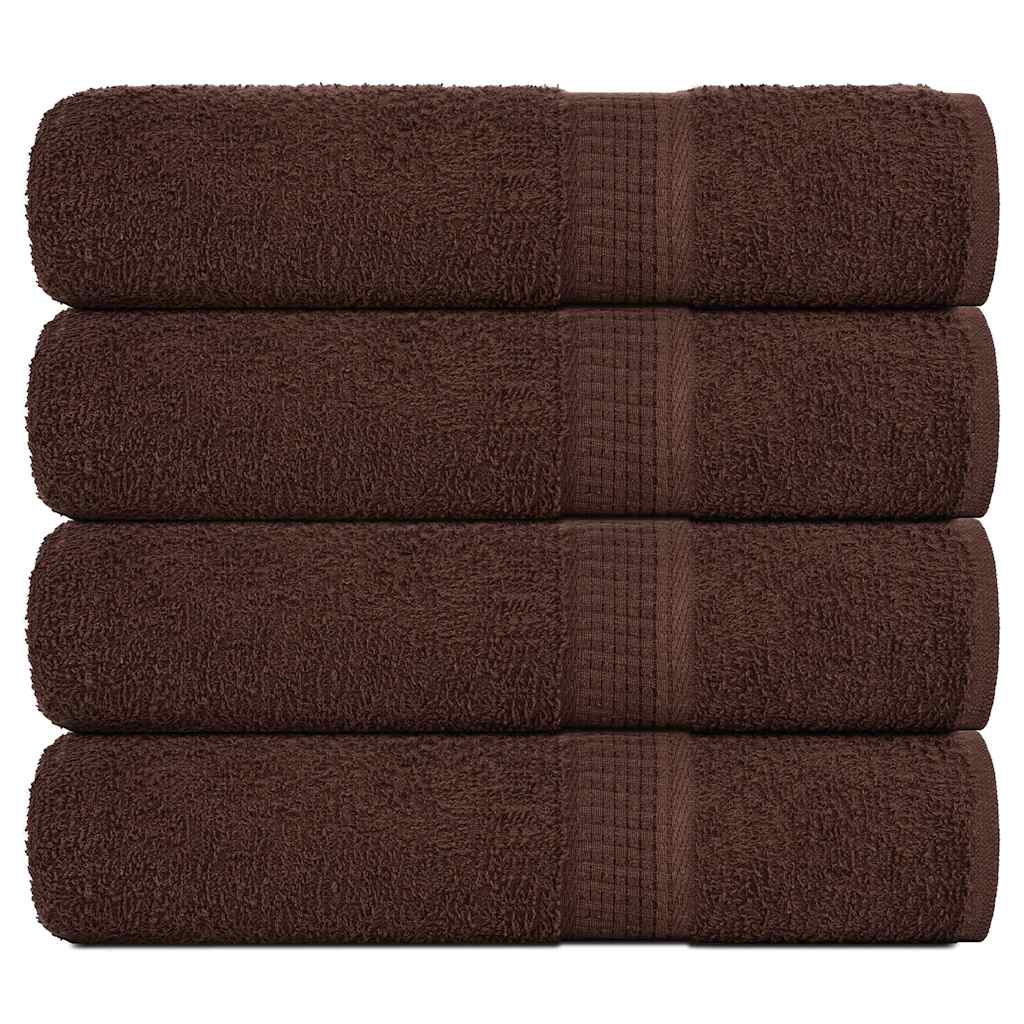 Vidaxl douchehanddoeken frogn 4 st 70x140 cm 360 g m² bruin