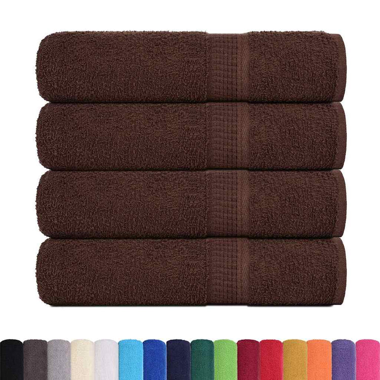 Vidaxl douchehanddoeken frogn 4 st 70x140 cm 360 g m² bruin
