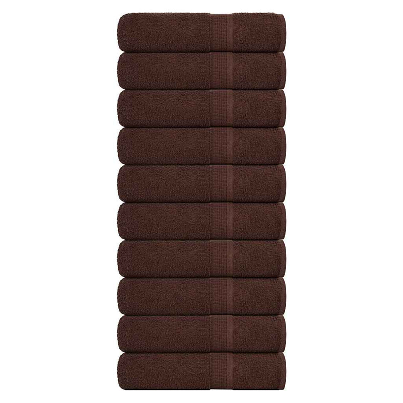 Vidaxl douchehanddoeken frogn 10 st 70x140 cm 360 g m² bruin