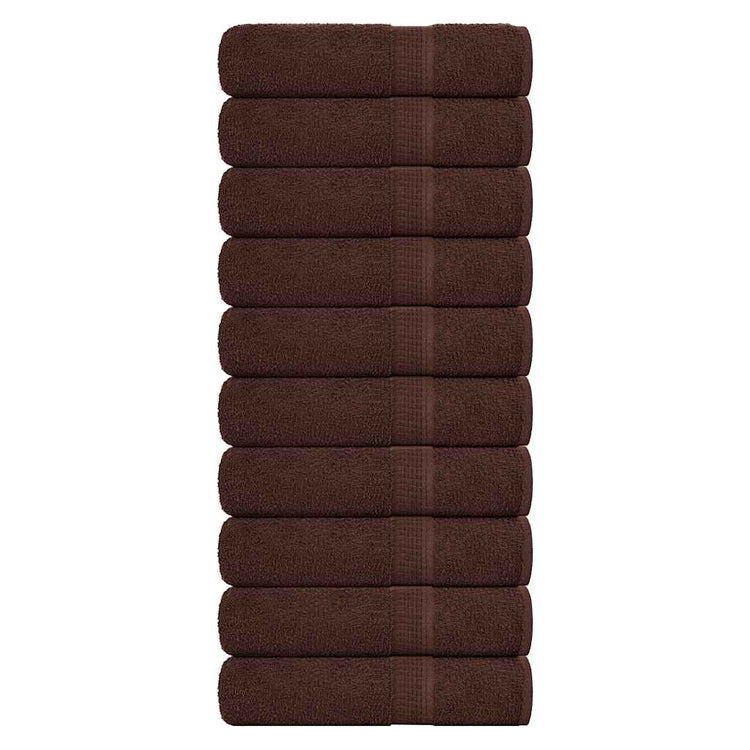 Vidaxl badhanddoeken frogn 10 st 100x150 cm 360 g m² bruin