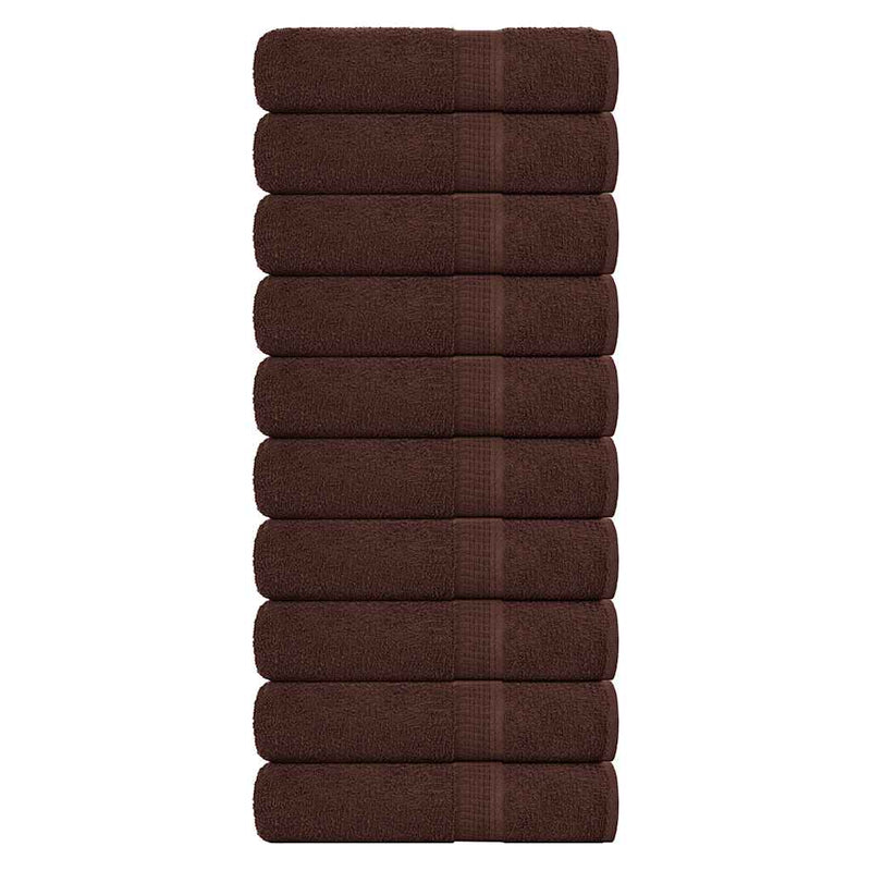 Vidaxl badhanddoeken frogn 10 st 100x150 cm 360 g m² bruin