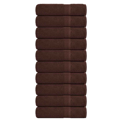 Vidaxl badhanddoeken frogn 10 st 100x150 cm 360 g m² bruin