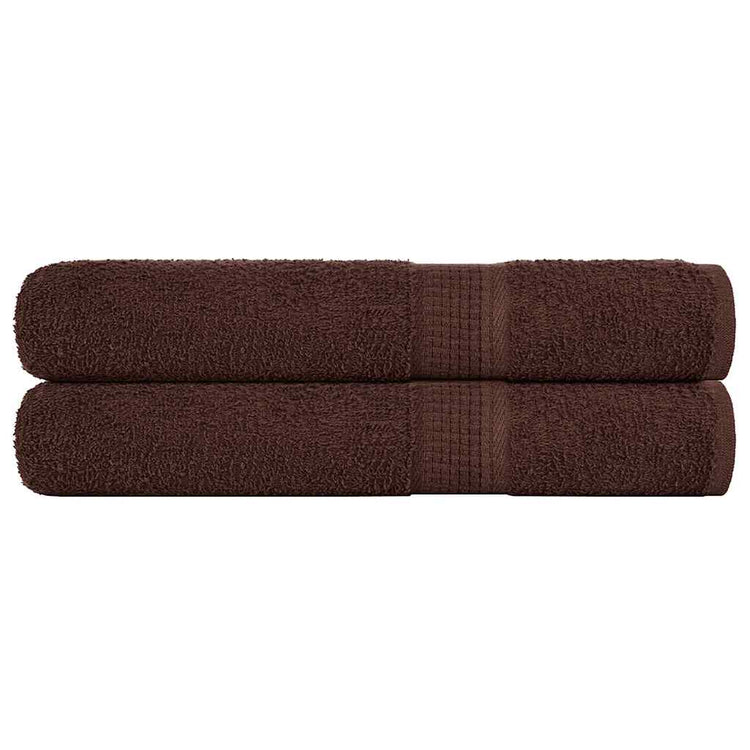 Vidaxl handdoeken frogn 2 st 100x200 cm 360 g m² bruin