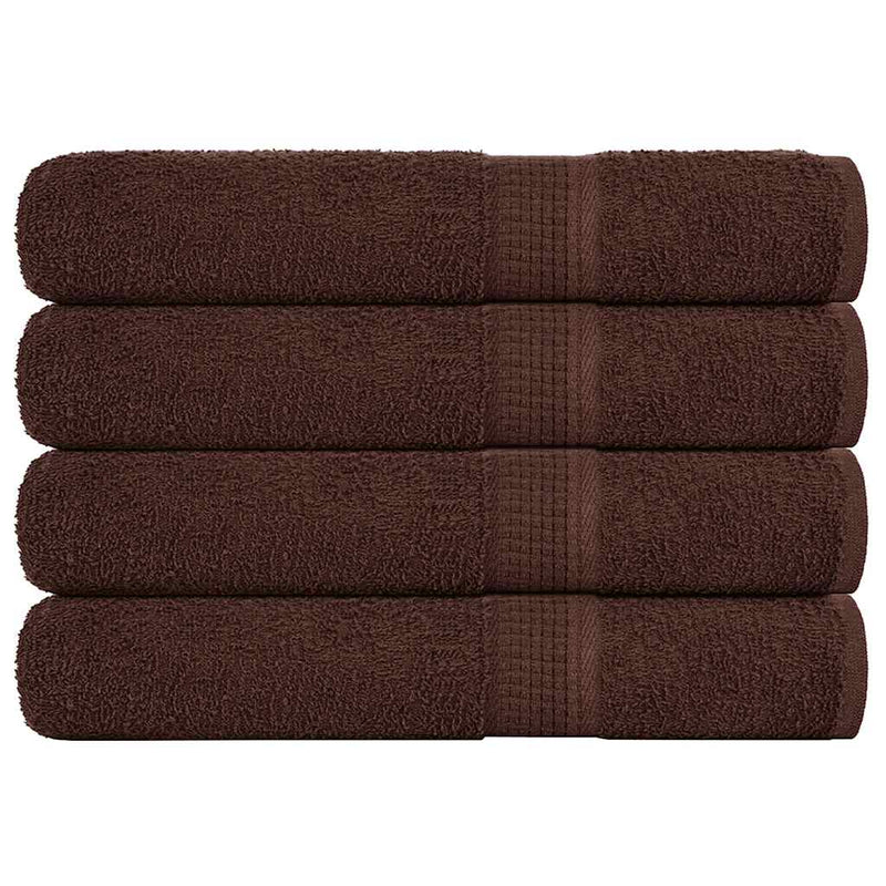 Vidaxl handdoeken frogn 4 st 100x200 cm 360 g m² bruin