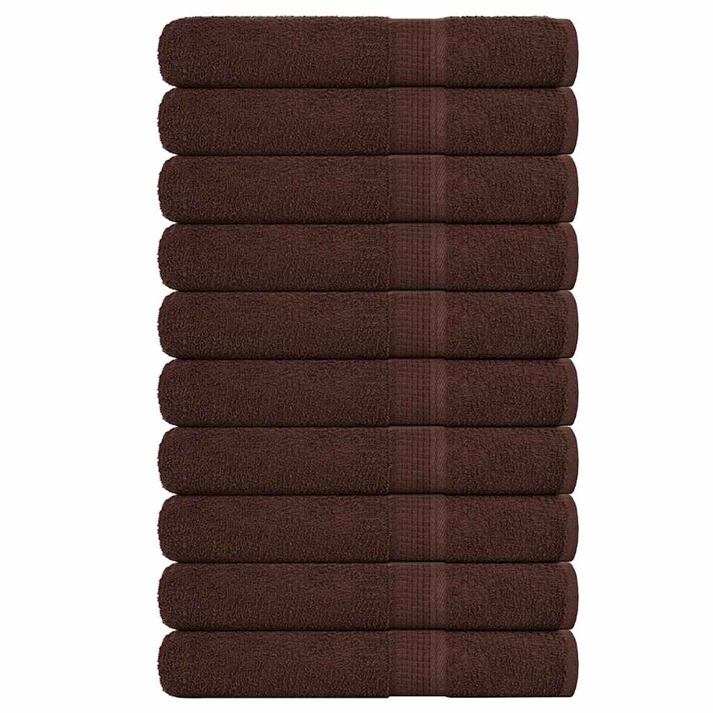 Vidaxl handdoeken frogn 10 st 100x200 cm 360 g m² bruin