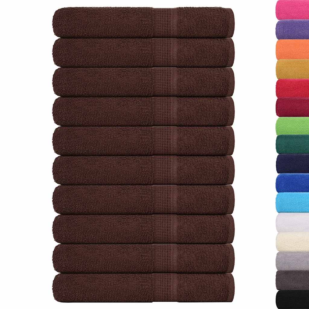 Vidaxl handdoeken frogn 10 st 100x200 cm 360 g m² bruin