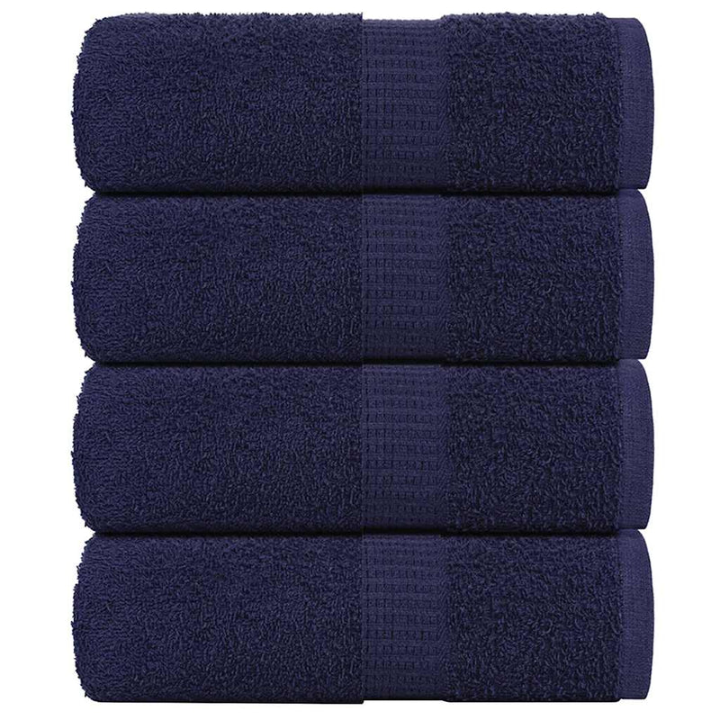 Vidaxl washandjes frogn 4 st 30x30 cm 360 g m² marineblauw