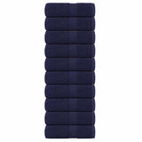 Vidaxl washandjes frogn 10 st 30x30 cm 360 g m² marineblauw - afbeelding 2