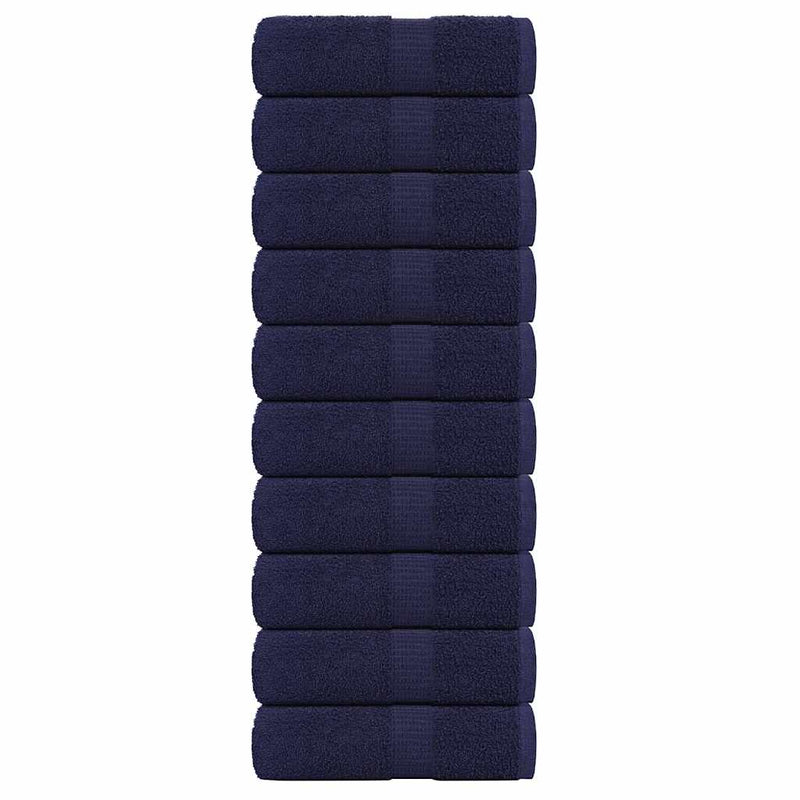 Vidaxl washandjes frogn 10 st 30x30 cm 360 g m² marineblauw