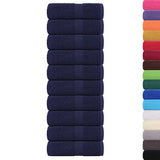 Vidaxl washandjes frogn 10 st 30x30 cm 360 g m² marineblauw - afbeelding 3