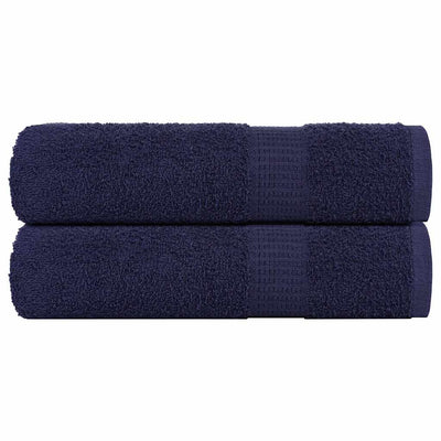 Vidaxl douchehanddoeken frogn 2 st 70x140 cm 360 g m² marineblauw