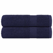 Vidaxl douchehanddoeken frogn 2 st 70x140 cm 360 g m² marineblauw - afbeelding 1
