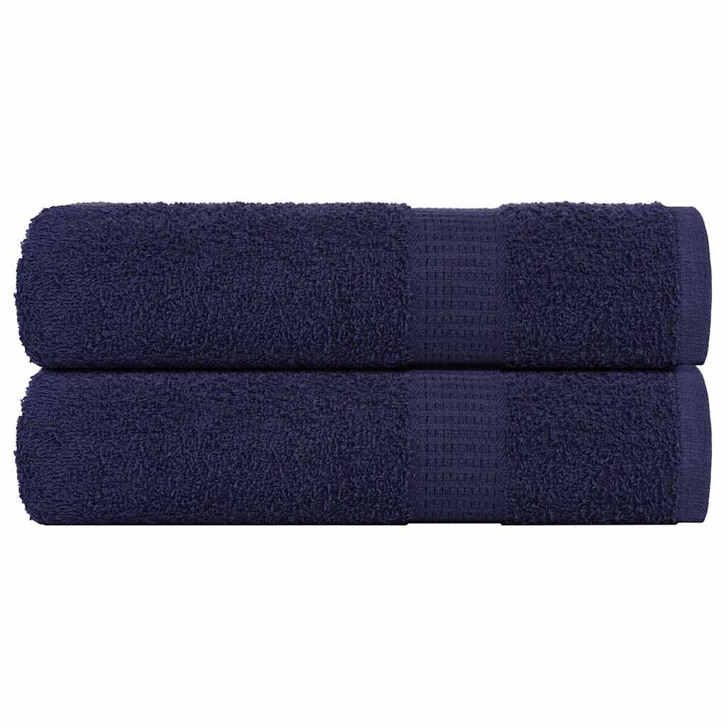 Vidaxl douchehanddoeken frogn 2 st 70x140 cm 360 g m² marineblauw