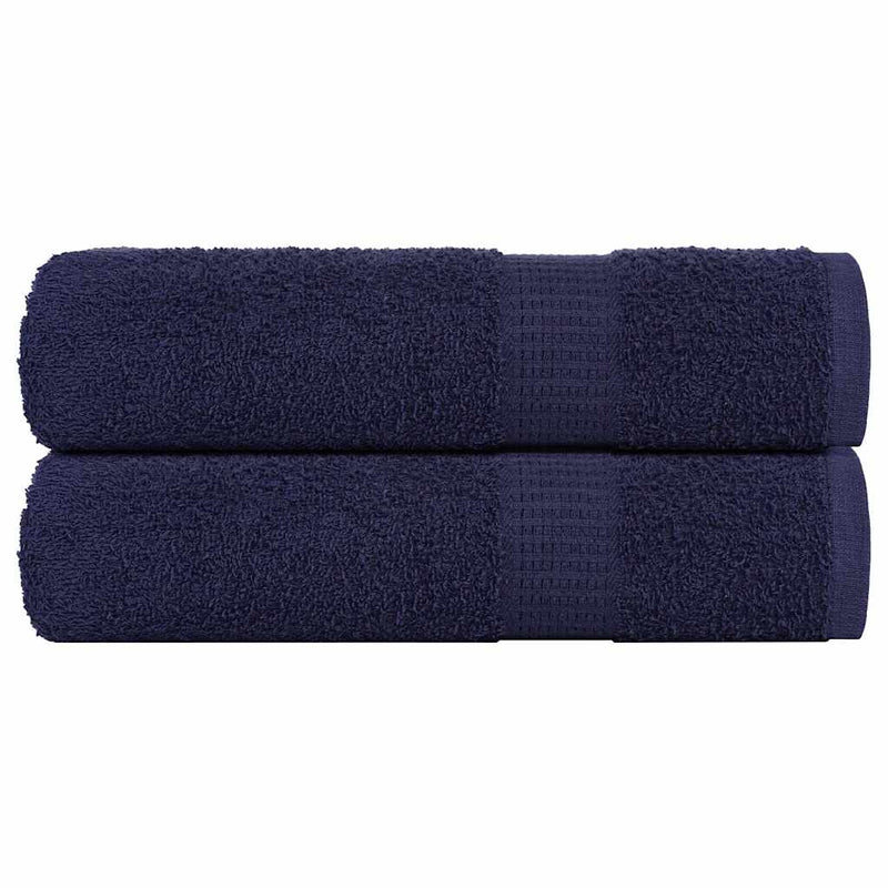 Vidaxl badhanddoeken 2 st 100x150 cm 360 g m² 100% katoen marineblauw