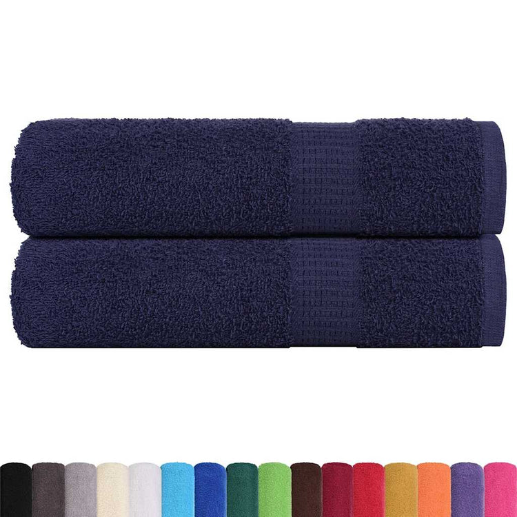 Vidaxl badhanddoeken frogn 2 st 100x150 cm 360 g m² marineblauw