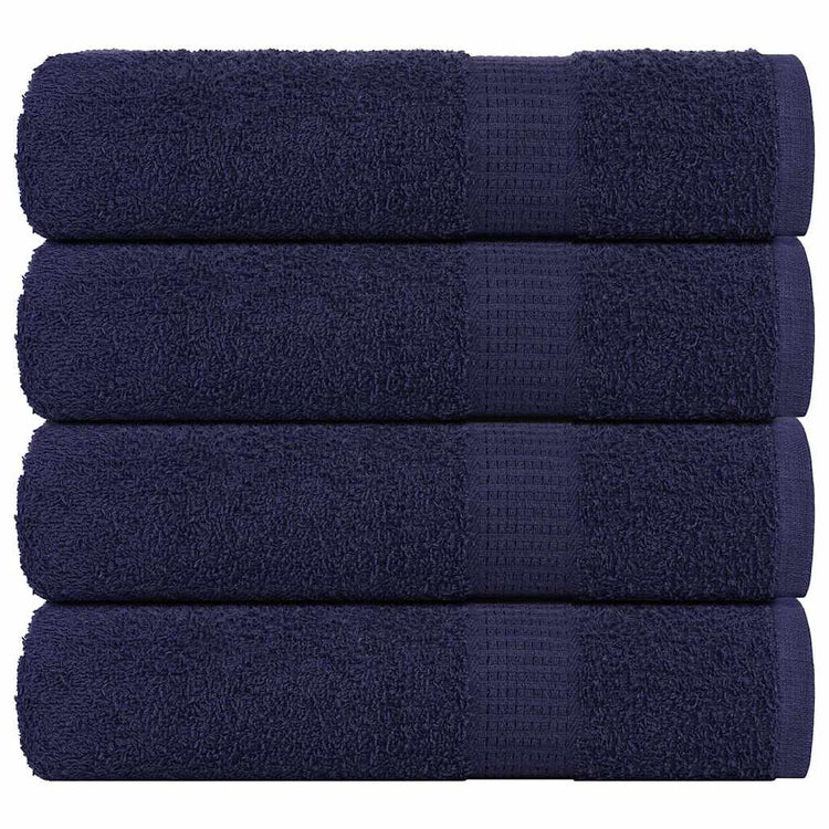 Vidaxl badhanddoeken frogn 4 st 100x150 cm 360 g m² marineblauw