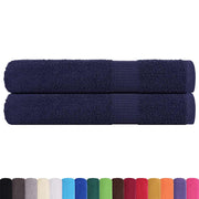 Vidaxl handdoeken frogn 2 st 100x200 cm 360 g m² marineblauw - afbeelding 2