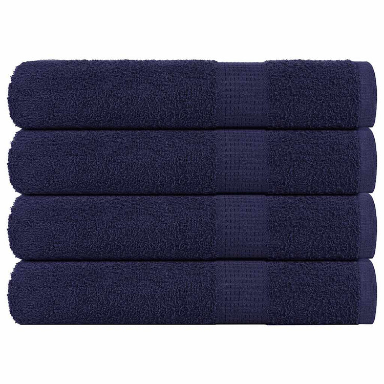 Vidaxl handdoeken frogn 4 st 100x200 cm 360 g m² marineblauw