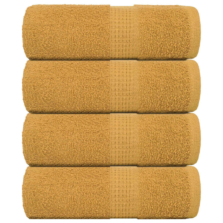 Vidaxl washandjes frogn 4 st 30x30 cm 360 g m² goud