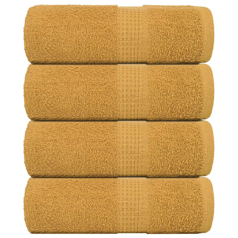 Vidaxl washandjes frogn 4 st 30x30 cm 360 g m² goud