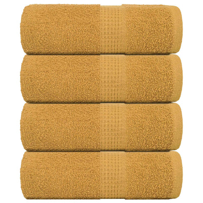 Vidaxl washandjes frogn 4 st 30x30 cm 360 g m² goud