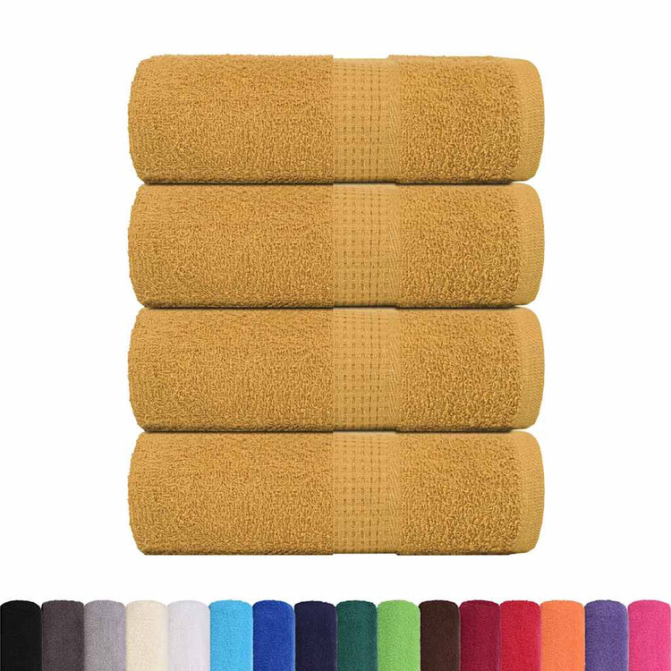 Vidaxl washandjes frogn 4 st 30x30 cm 360 g m² goud