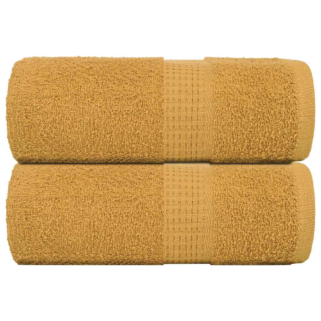 Vidaxl gastendoekjes frogn 2 st 30x50 cm 360 g m² goud