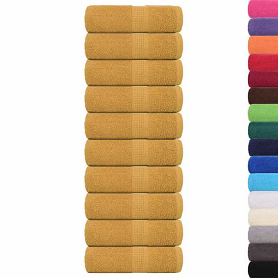 Vidaxl gastendoekjes frogn 10 st 30x50 cm 360 g m² goud