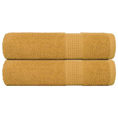 Vidaxl handdoeken frogn 2 st 50x100 cm 360 g m² goud