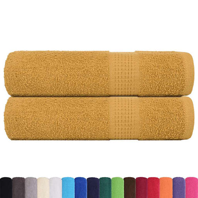 Vidaxl handdoeken frogn 2 st 50x100 cm 360 g m² goud