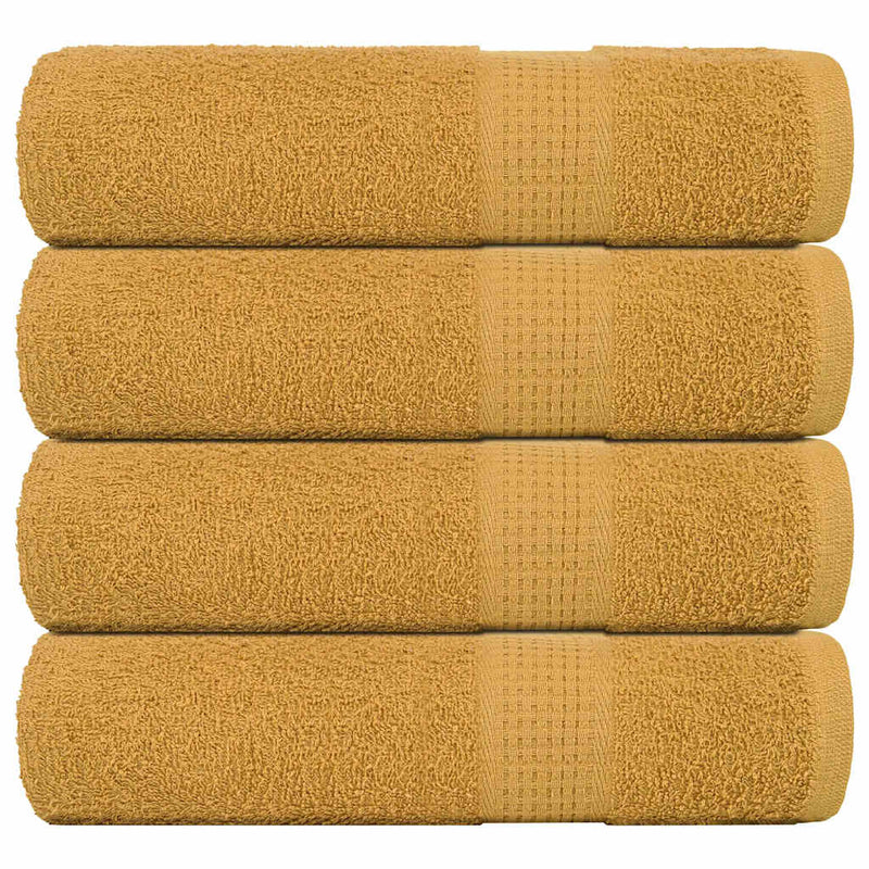 Vidaxl handdoeken frogn 4 st 50x100 cm 360 g m² goud